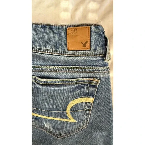 American Eagle Poplooks Stretch Lot Of 2 Woman's Jeans Slim Boot Cut Size 0-med - Picture 7 of 14